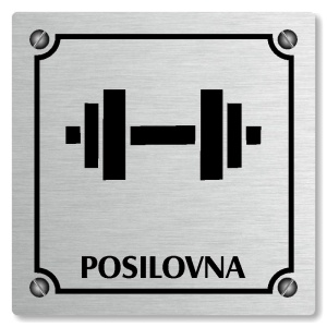 Posilovna, 118x118mm, stříbrná, Kansas